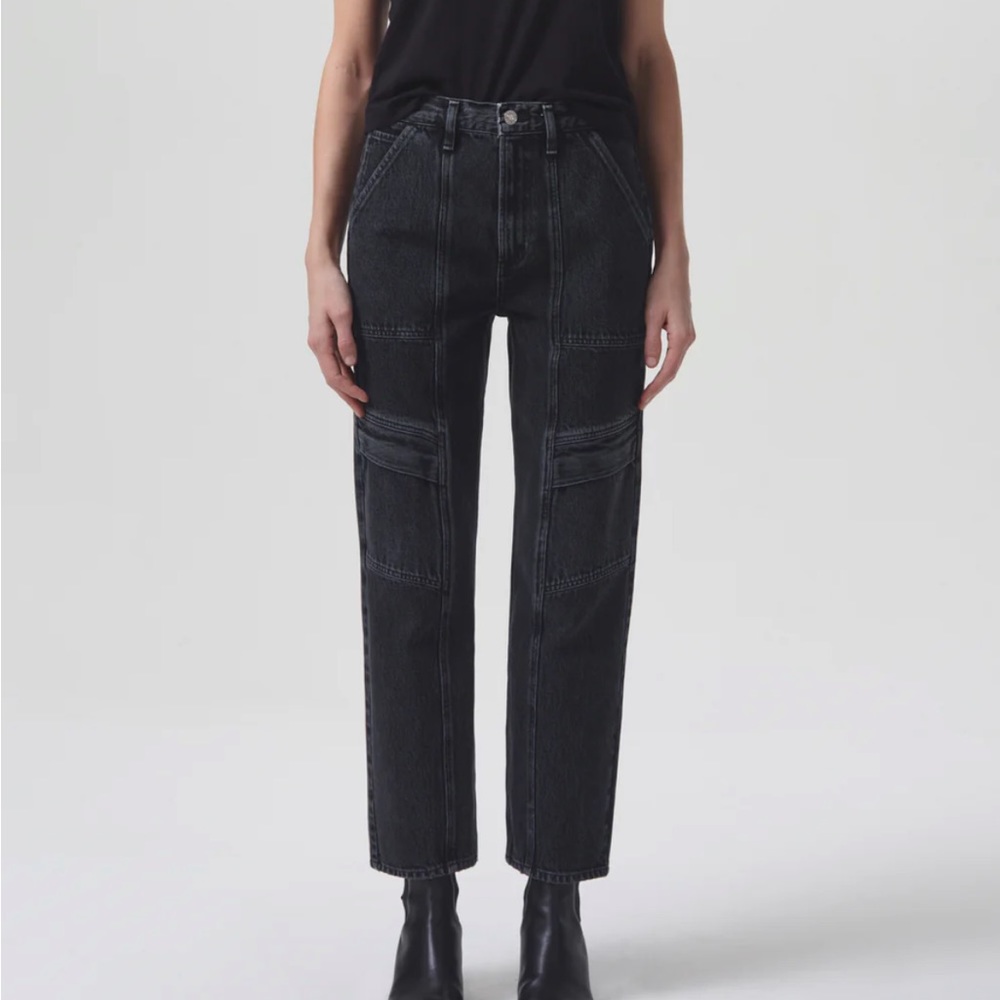 Agolde COOPER Cargo jeans in Panther (faded black)